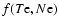 $f(T{\rm e},N{\rm e})$