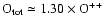$\rm O_{\rm tot}\simeq 1.30\times O^{++}$
