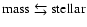 $\rm mass\getsto stellar$