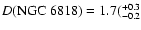 $D({\rm NGC}~6818)= 1.7(^{+0.3}_{-0.2}$