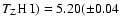 $T_{\rm Z}{\rm H~I})= 5.20(\pm0.04$