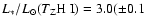 $L_*/L_\odot(T_{\rm Z}{\rm H~I})=3.0 (\pm0.1$