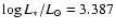 $\log L_*/L_\odot=3.387$