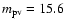 $m_{\rm pv}= 15.6$