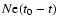 $N{\rm e}(t_0-t)$