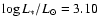 $\log L_*/L_\odot= 3.10$