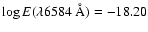 $\log E(\lambda6584~{\rm\AA})=-18.20$