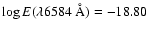 $\log E(\lambda 6584~{\rm \AA})=-18.80$