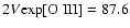 $2V{\rm exp}\rm [O~III]= 87.6$