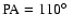 ${\rm PA}=110\hbox{$^\circ$ }$