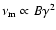 $\nu_{\rm m} \propto B\gamma^2$