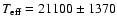 $T_{\rm eff} = 21100\pm1370$