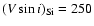 $(V \sin i)_{\rm Si} = 250$