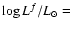 $\log L^f/L_{\odot} =$