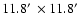 $11.8\hbox{$^\prime$ }\times 11.8\hbox{$^\prime$ }$