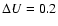 $\Delta U=0.2$