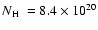 $\mbox{$N_{\rm H}$ }= 8.4\times 10^{20}$