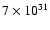 $7\times10^{31}$