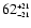 $62^{\scriptscriptstyle +21}_{\scriptscriptstyle -21}$