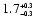 $1.7^{\scriptscriptstyle +0.3}_{\scriptscriptstyle -0.3}$