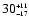 $30^{\scriptscriptstyle +11}_{\scriptscriptstyle -17}$