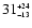 $31^{\scriptscriptstyle +24}_{\scriptscriptstyle -13}$