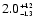$2.0^{\scriptscriptstyle +4.2}_{\scriptscriptstyle -1.3}$