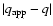 $\vert\ensuremath{q_{\rm app}} -q\vert$