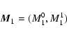 \begin{displaymath}\vec{M}_1 = (M_1^0, M_1^1)
\end{displaymath}