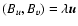$(B_u, B_v) = \lambda \vec{u}$