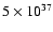 $5\times 10^{37}$