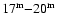 $17^{\rm m}{-}20^{\rm m}$