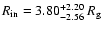 $R_{\rm in}= 3.80^{+2.20}_{-2.56}~R_{\rm g}$