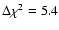 $\Delta\chi^2 = 5.4$