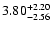 $\rm 3.80^{+2.20}_{-2.56}$