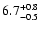 $\rm 6.7^{+0.8}_{-0.5}$