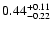 $\rm0.44^{+0.11}_{-0.22}$