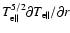 $T_{\rm e\parallel}^{5/2} \partial T_{\rm e\parallel}/\partial r$