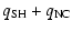 $\displaystyle q_{\rm SH} + q_{\rm NC}$