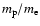$m_{\rm p}/m_{\rm e}$