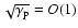 $\sqrt{\gamma_{\rm p}}=O(1)$