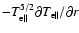$-T_{\rm e\parallel }^{5/2} \partial T_{\rm e\parallel }/\partial r$