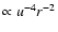 $\propto u^{-4} r^{-2}$