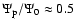 $\Psi _{\rm p}/\Psi _0 \approx 0.5$