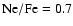$\rm Ne/Fe=0.7$