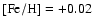 ${\rm [Fe/H]} = +0.02$