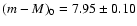 $(m-M)_{0} = 7.95 \pm 0.10$