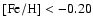 ${\rm [Fe/H]} < -0.20$