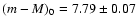 $(m-M)_{0} = 7.79 \pm 0.07$