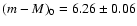 $(m-M)_{0} = 6.26 \pm 0.06$